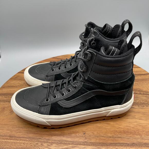 Vans Off The Wall High Ultracush Shoes Mens Size 7 Black Suede Skate Walking - Picture 3 of 8